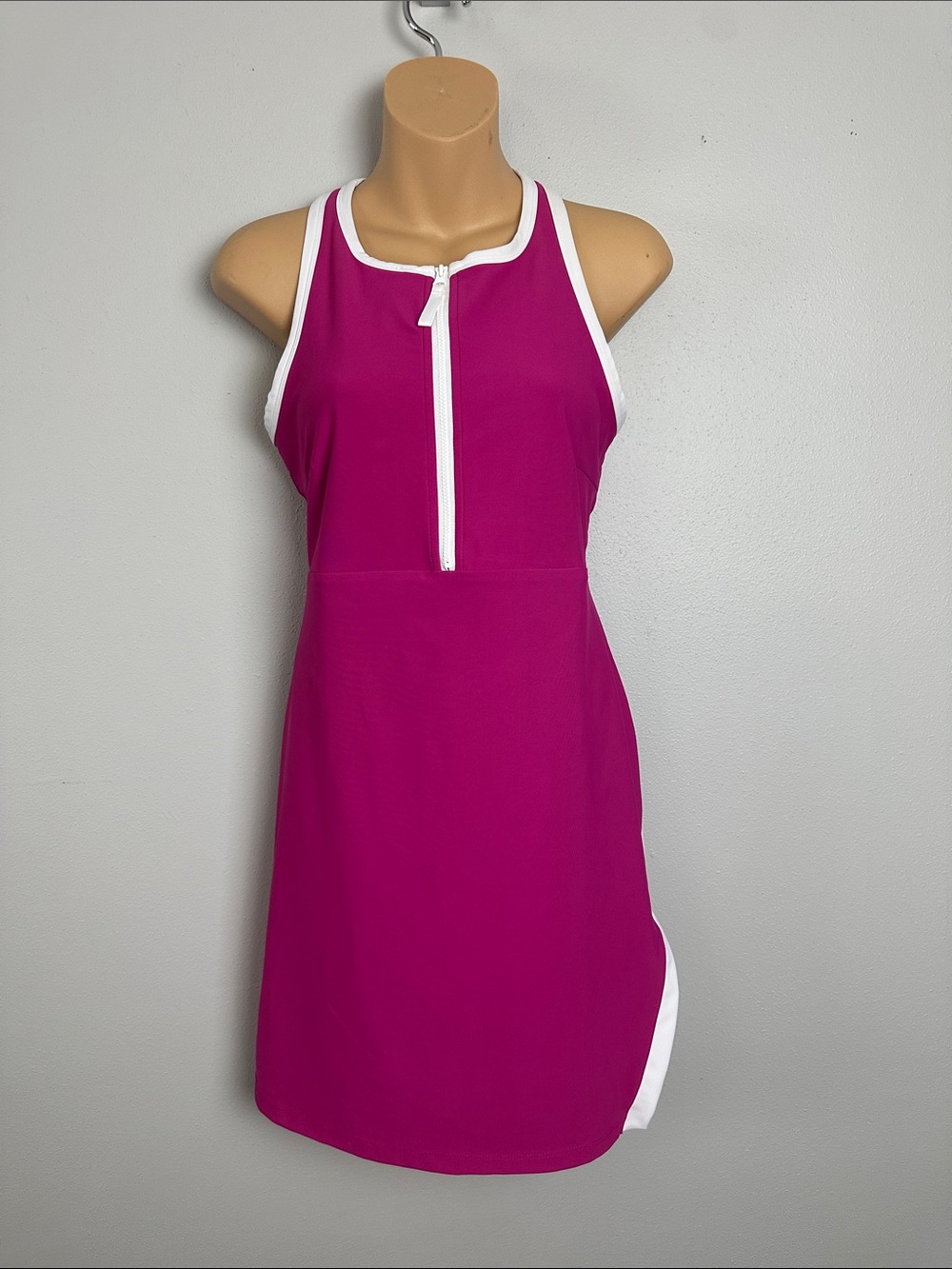 Preppy Collegiate Racer Back Mini Tennis Dress  with Built in Shorts